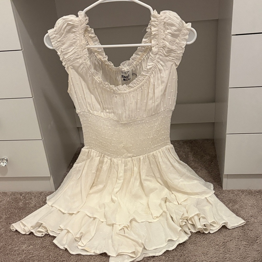 Princess Polly Cream Mini Dress